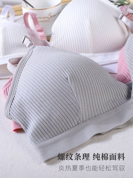 Girls' Cotton Triangle Bralette – Wire-Free, No Steel Ring, Thin Padded Cup - Image 11