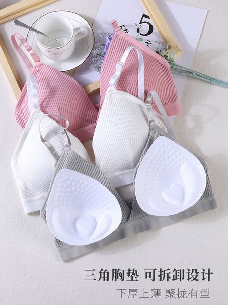 Girls' Cotton Triangle Bralette – Wire-Free, No Steel Ring, Thin Padded Cup - Image 10