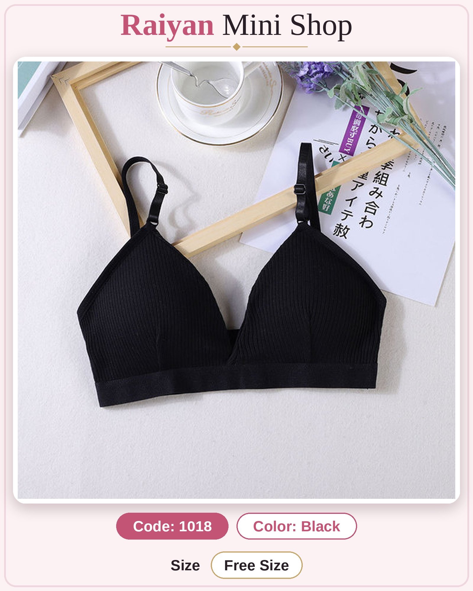 Girls' Cotton Triangle Bralette – Wire-Free, No Steel Ring, Thin Padded Cup - Image 6